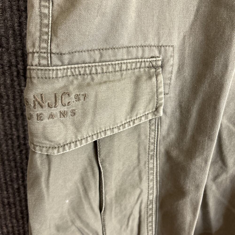 Vintage Nautical Mens Cargo Shorts Size 38 Green Cotton Y2K Skater Grunge - Picture 3 of 12